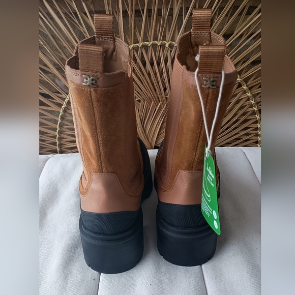 NWT Sam Edelman Tan Lulia Lug Sole Tan/Whiskey Suede Boots_7.5 - Picture 7 of 11